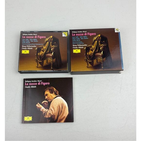 Vtg Wiener Philharmoniker Claudio Abbado Mozart Le Nozze Di Figaro 3 CD Set DGG - Picture 1 of 8